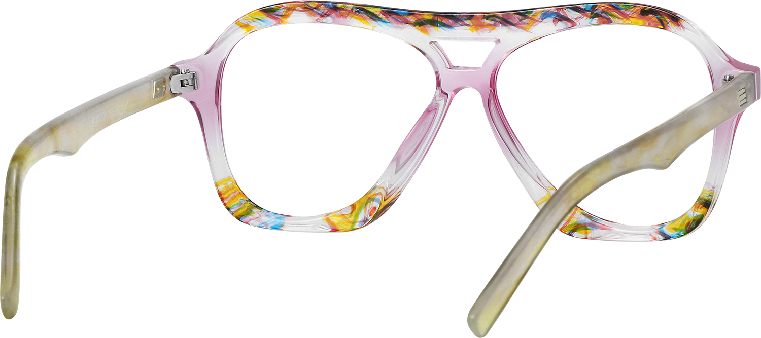 Side view of Fytoo Aviator Floral TR90 Full Rim Eyeglasses