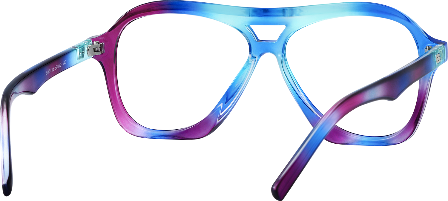 Side view of Fytoo Aviator Two Tone TR90 Full Rim Eyeglasses