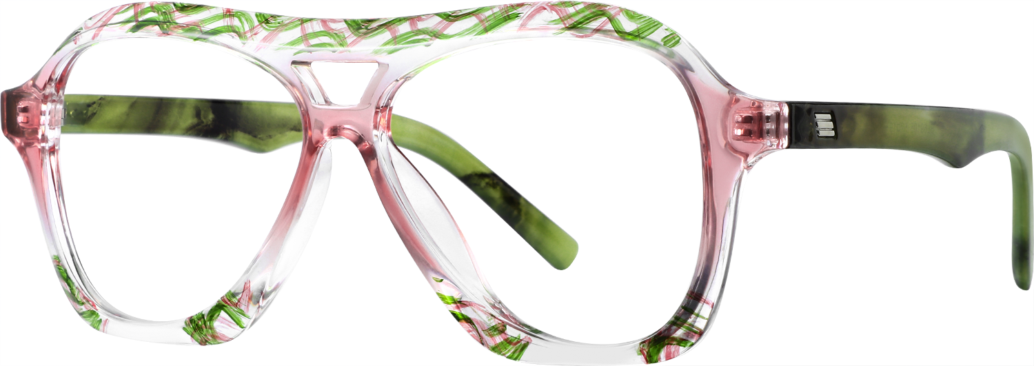Side view of Fytoo Aviator Floral TR90 Full Rim Eyeglasses