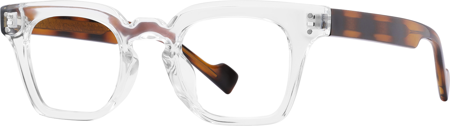 Side view of Fytoo Square Transparent TR90 Full Rim Eyeglasses