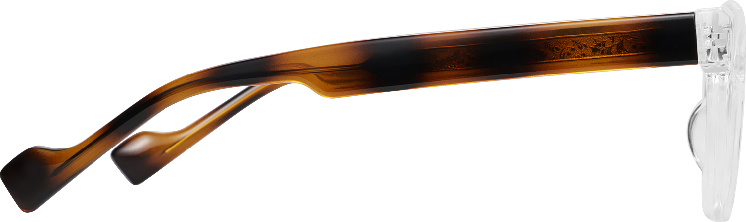 Side view of Fytoo Square Transparent TR90 Full Rim Eyeglasses