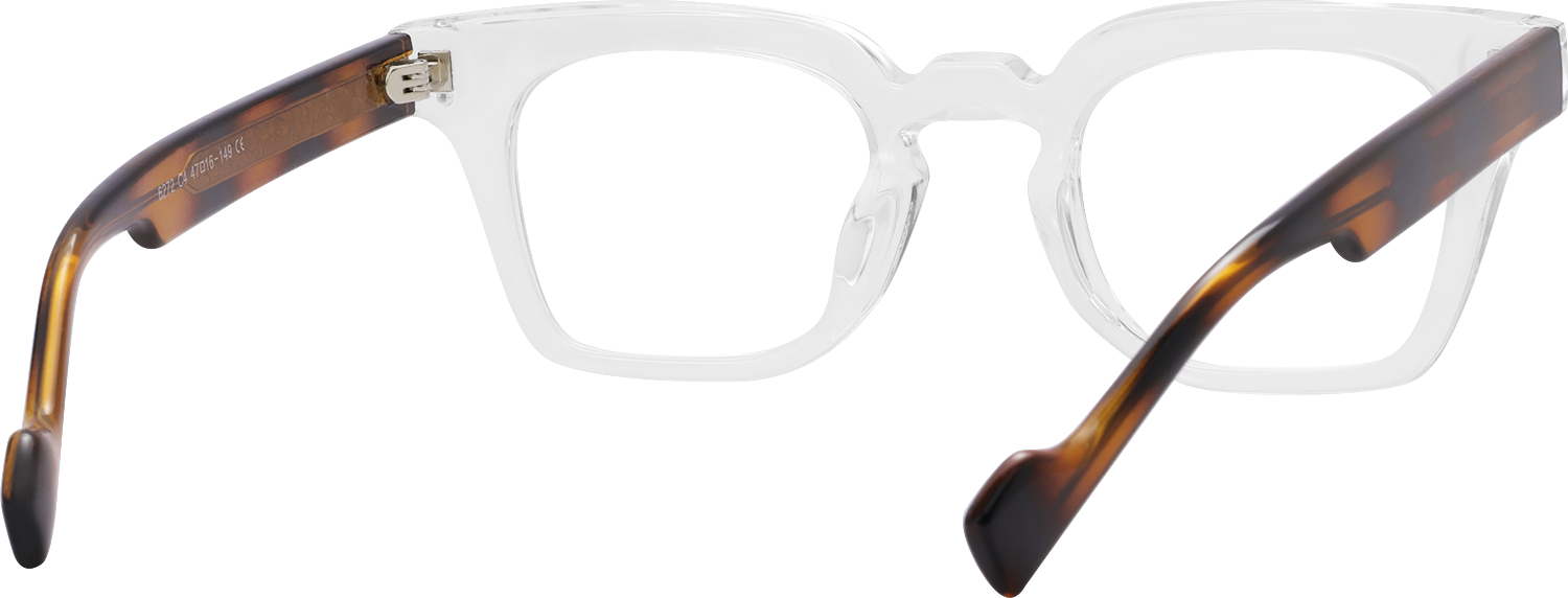Side view of Fytoo Square Transparent TR90 Full Rim Eyeglasses