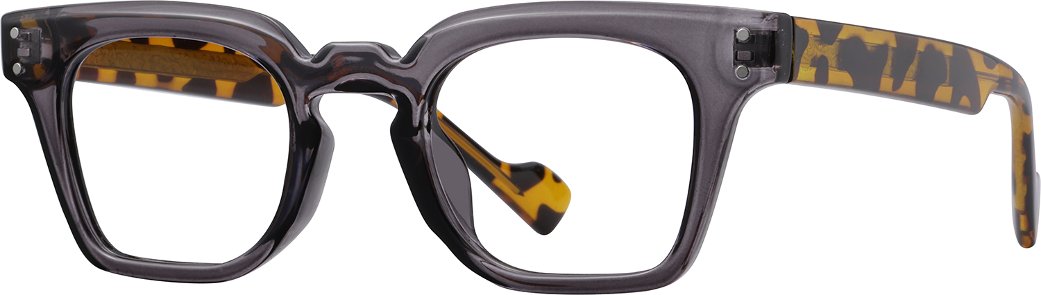 Side view of Fytoo Square Purple TR90 Full Rim Eyeglasses