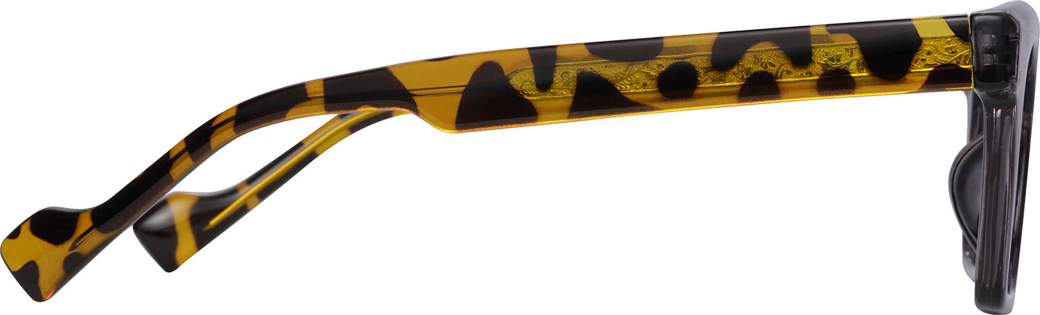 Side view of Fytoo Square Purple TR90 Full Rim Eyeglasses