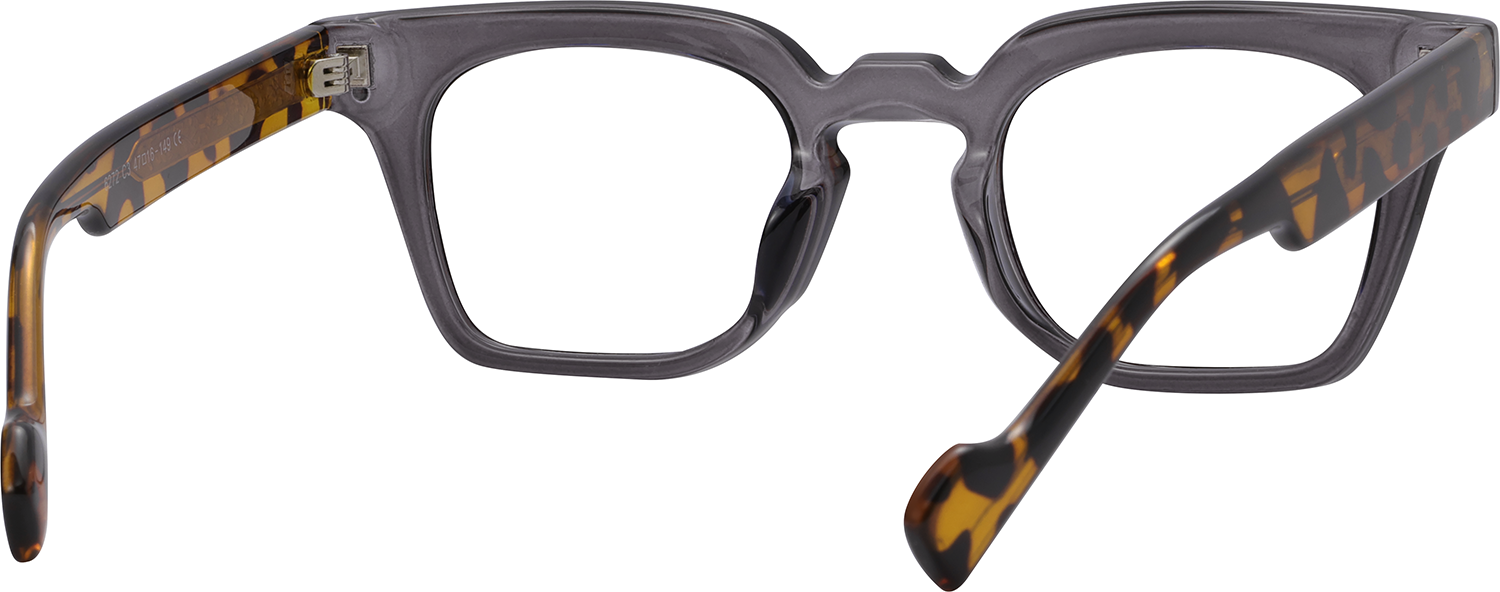 Side view of Fytoo Square Purple TR90 Full Rim Eyeglasses