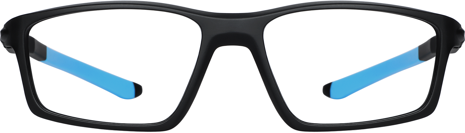 Fytoo Geometric Black TR90 Full Rim Eyeglasses — Frame Only