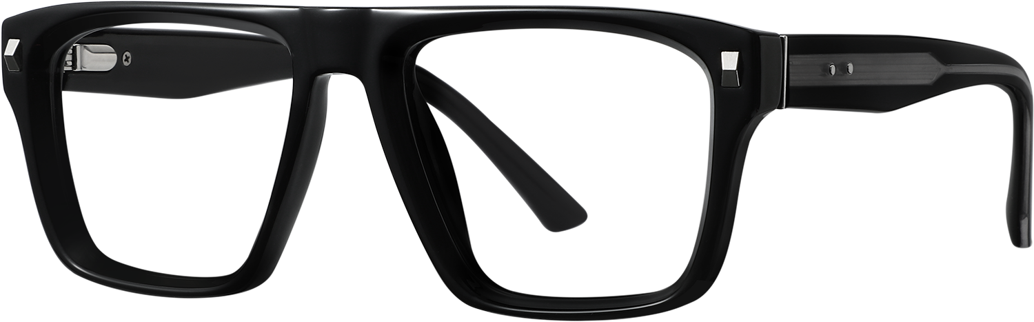 Side view of Fytoo Square Black TR90 Full Rim Eyeglasses
