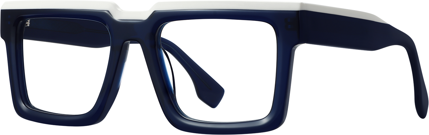Side view of Fytoo Geometric Two Tone Acetate Full Rim Eyeglasses