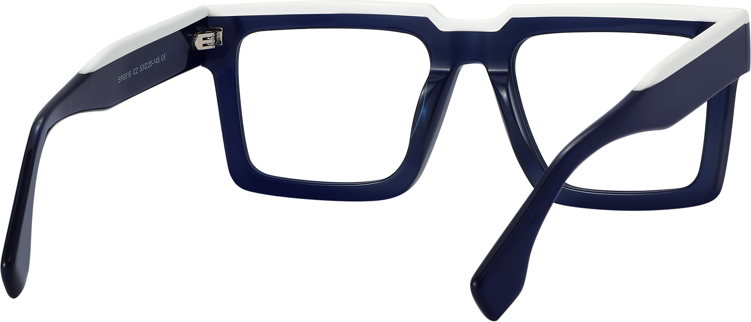 Side view of Fytoo Geometric Two Tone Acetate Full Rim Eyeglasses