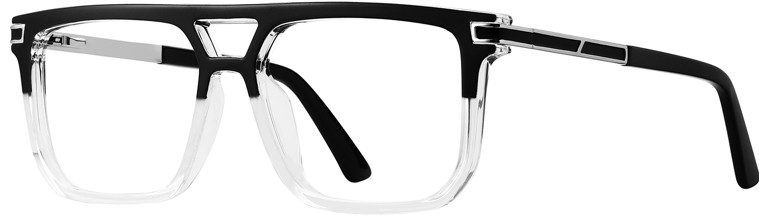 Side view of Fytoo Aviator Two Tone TR90 Full Rim Eyeglasses