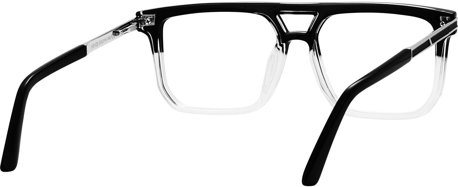 Side view of Fytoo Aviator Two Tone TR90 Full Rim Eyeglasses