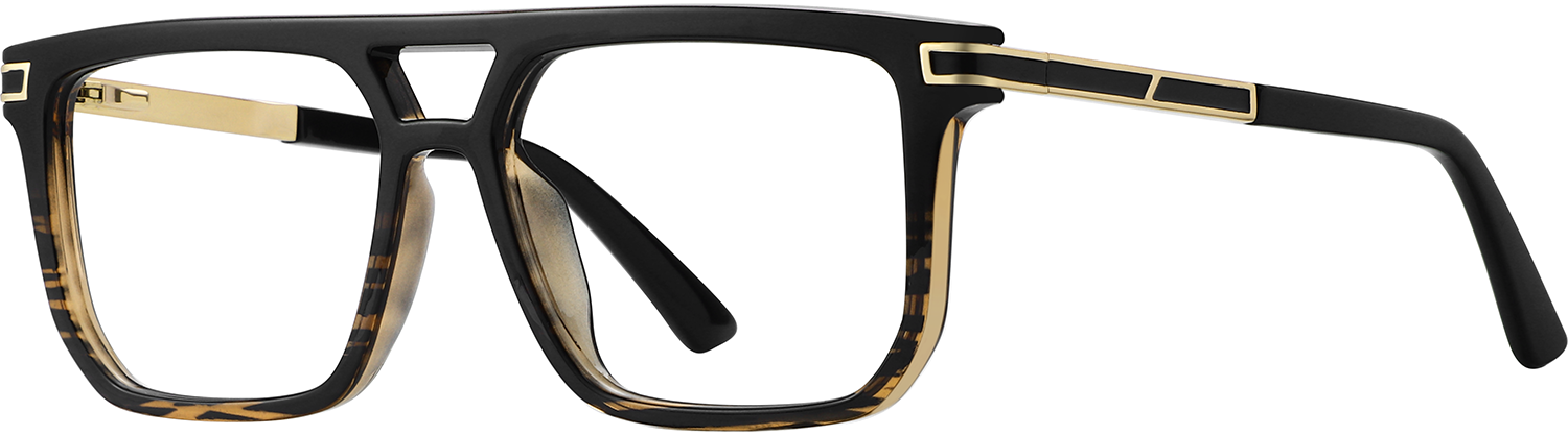 Side view of Fytoo Aviator Tortoiseshell TR90 Full Rim Eyeglasses