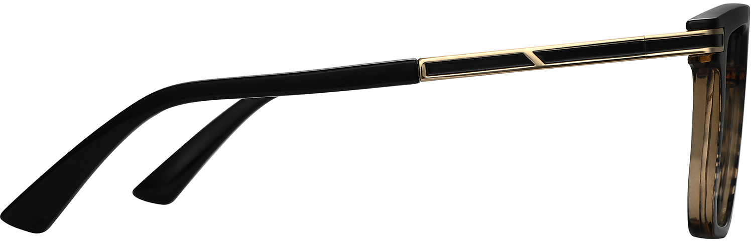 Side view of Fytoo Aviator Tortoiseshell TR90 Full Rim Eyeglasses