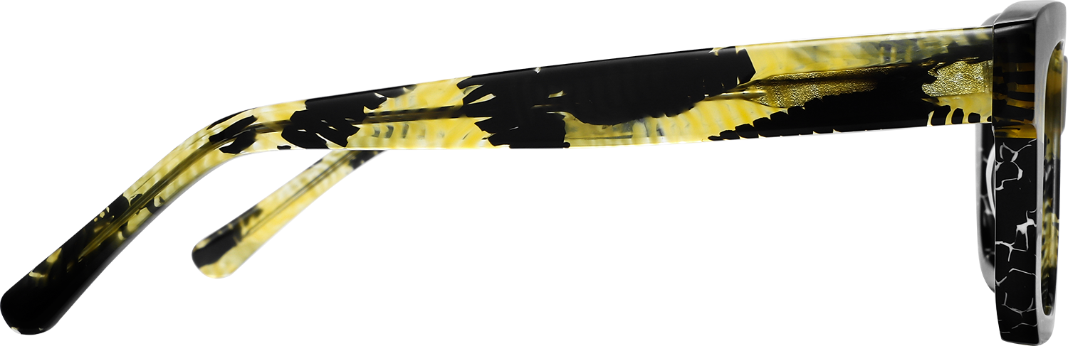 Side view of Fytoo Square Tortoiseshell Acetate Full Rim Eyeglasses