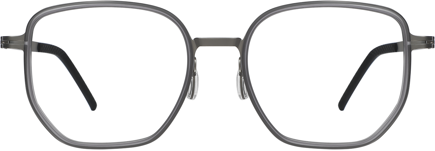 Fytoo Square Grey Acetate Metal Full Rim Eyeglasses-image-FT904129-03