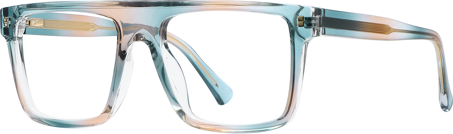 Side view of Fytoo Square Two Tone TR90 Full Rim Eyeglasses