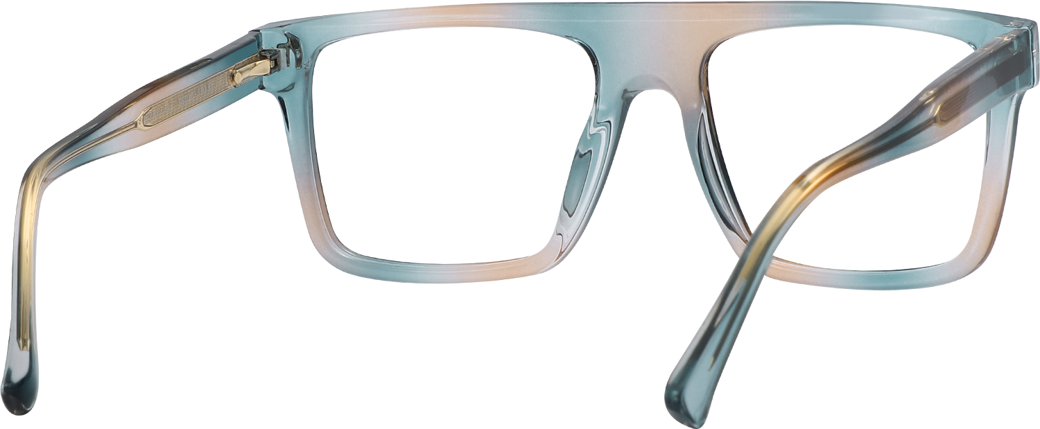 Side view of Fytoo Square Two Tone TR90 Full Rim Eyeglasses