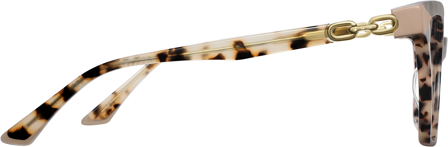 Side view of Fytoo Square Tortoiseshell Acetate Full Rim Eyeglasses