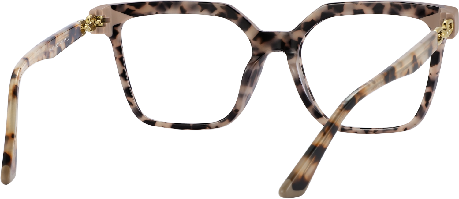 Side view of Fytoo Square Tortoiseshell Acetate Full Rim Eyeglasses