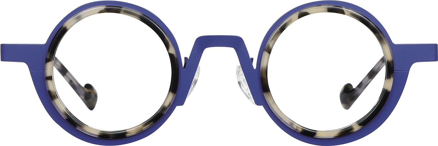 Fytoo Round Two Tone Acetate Metal Full Rim Eyeglasses-image-FT908693-01