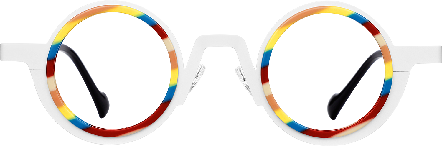 Fytoo Round Rainbow Acetate Metal Full Rim Eyeglasses-image-FT908693-04
