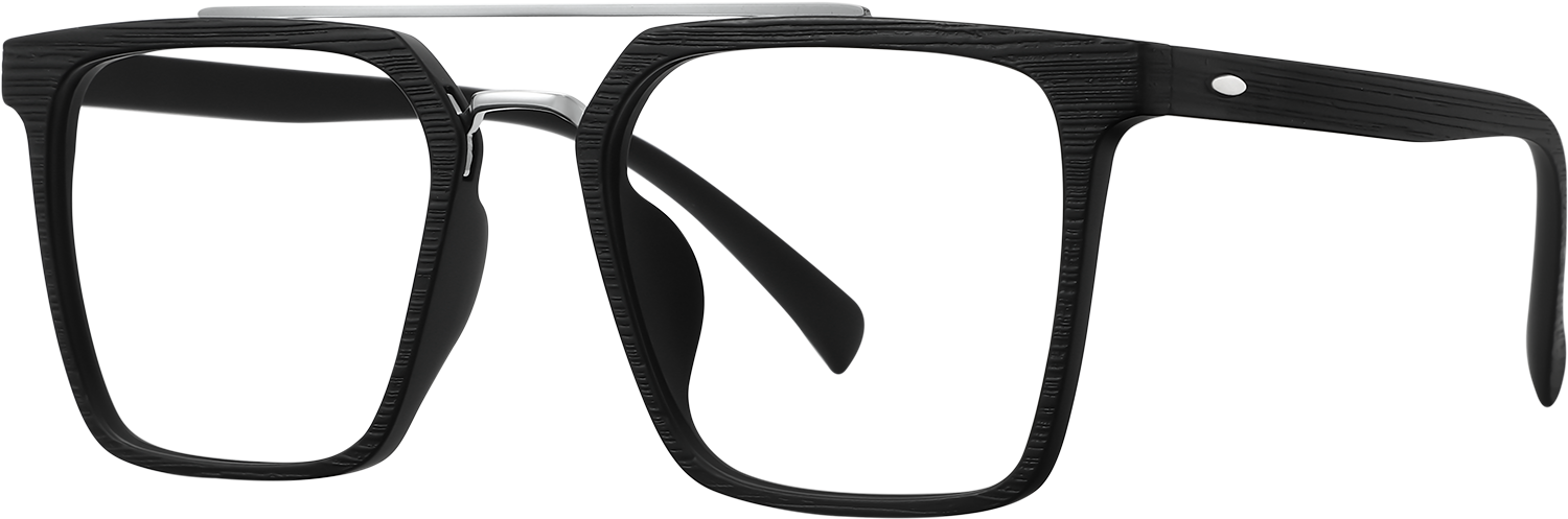 Side view of Fytoo Aviator Black TR90 Full Rim Eyeglasses