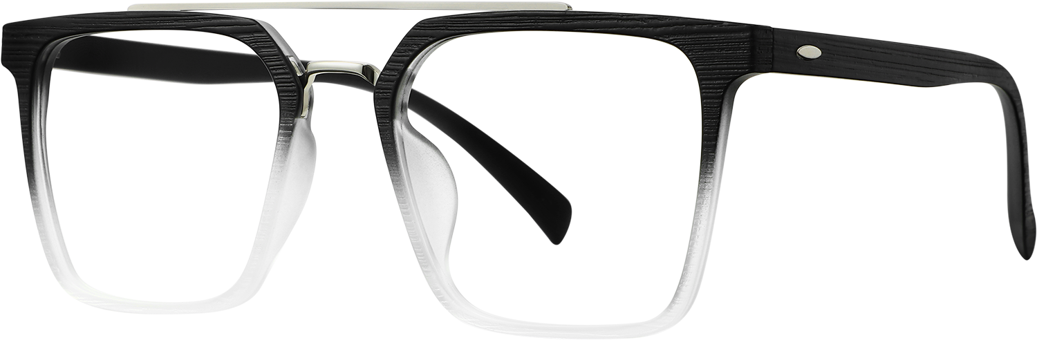 Side view of Fytoo Aviator Two Tone TR90 Full Rim Eyeglasses