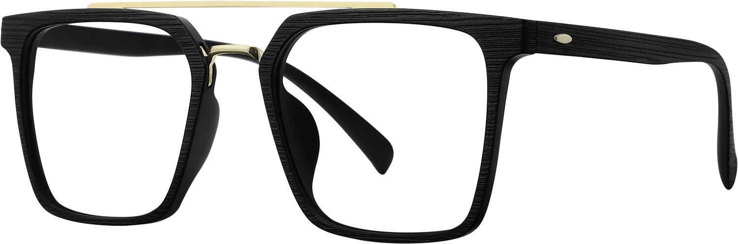 Side view of Fytoo Aviator Black TR90 Full Rim Eyeglasses