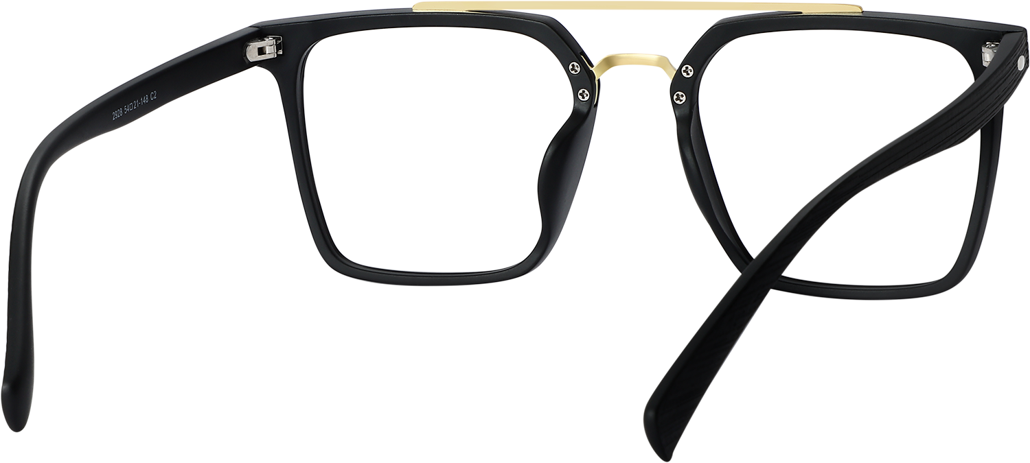 Side view of Fytoo Aviator Black TR90 Full Rim Eyeglasses