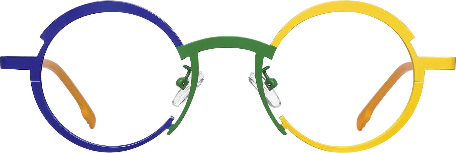 Fytoo Round Multicolour Titanium Full Rim Eyeglasses-image-FT913094-03