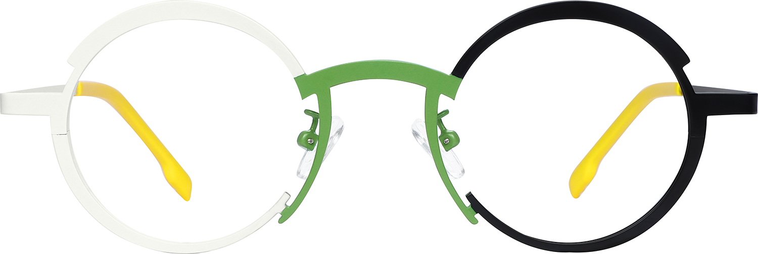 Fytoo Round Multicolour Titanium Full Rim Eyeglasses-image-FT913094-04