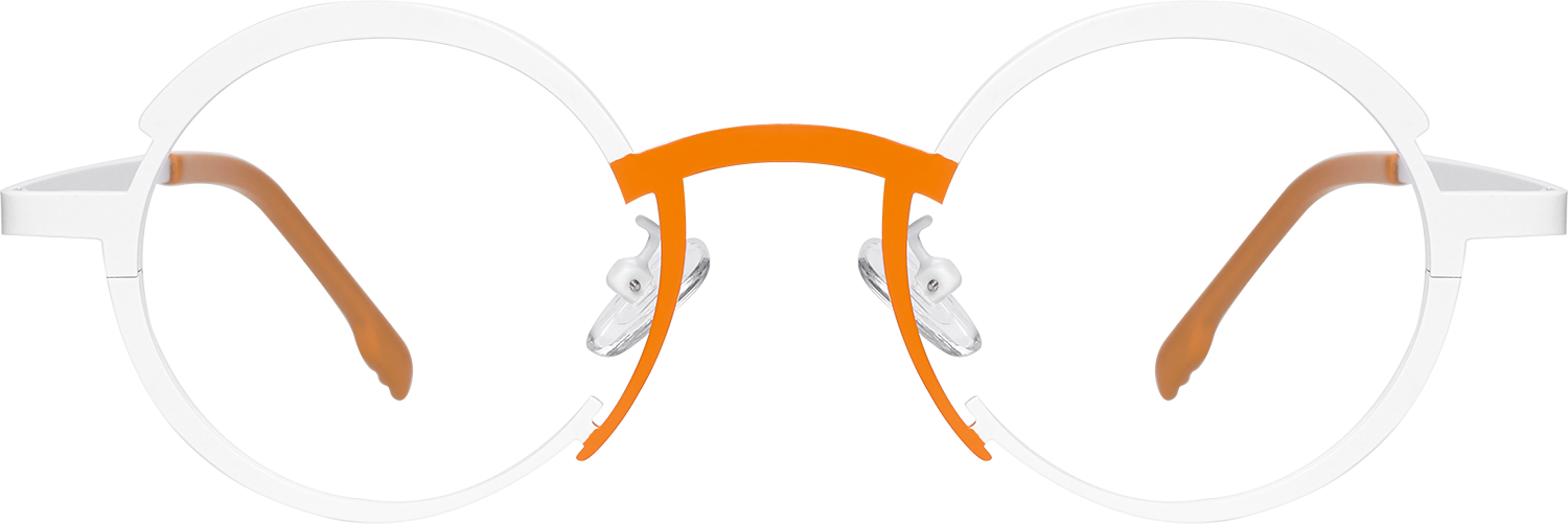 Fytoo Round White Titanium Full Rim Eyeglasses-image-FT913094-05