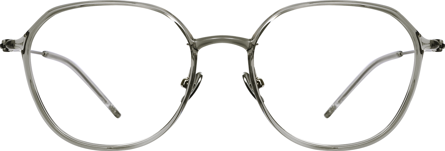 Fytoo Round Grey TR90 Full Rim Eyeglasses-image-FT913344-04
