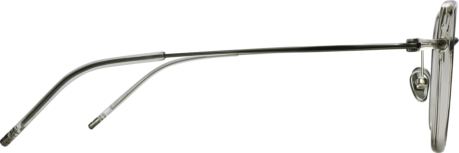 Side view of Fytoo Round Grey TR90 Full Rim Eyeglasses