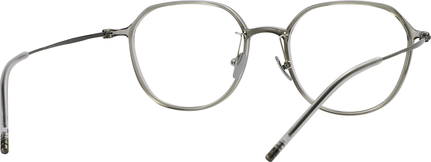 Side view of Fytoo Round Grey TR90 Full Rim Eyeglasses