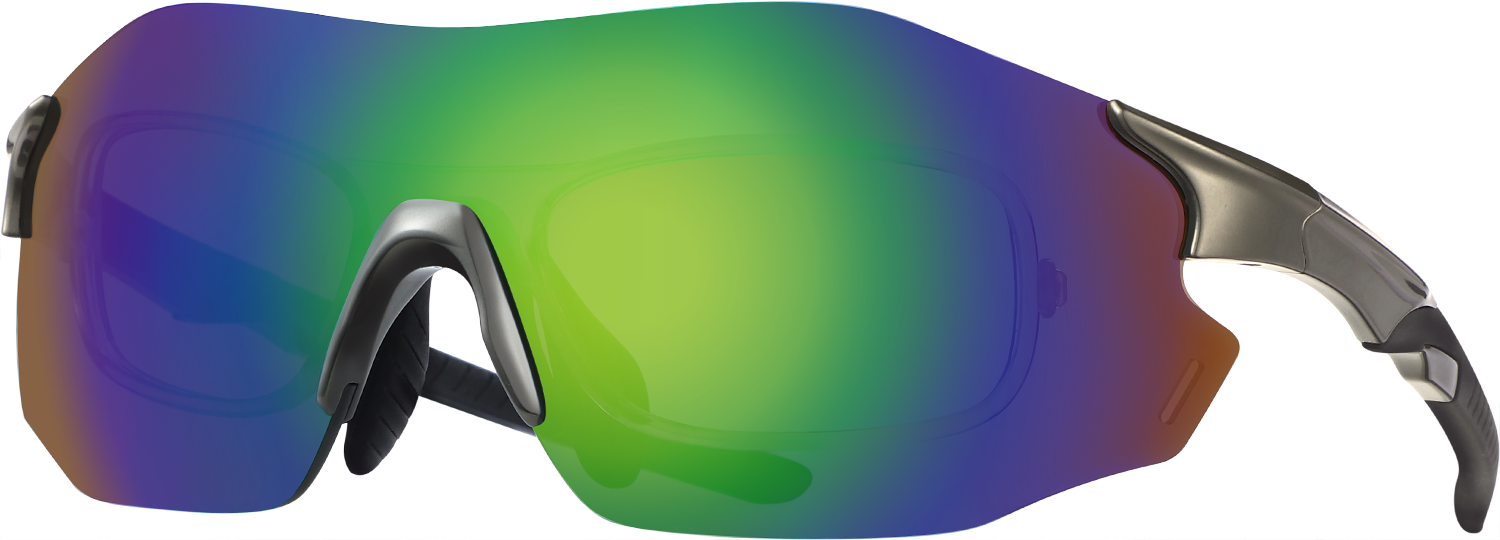 Side view of Fytoo Geometric Green TR90 Full Rim Eyeglasses