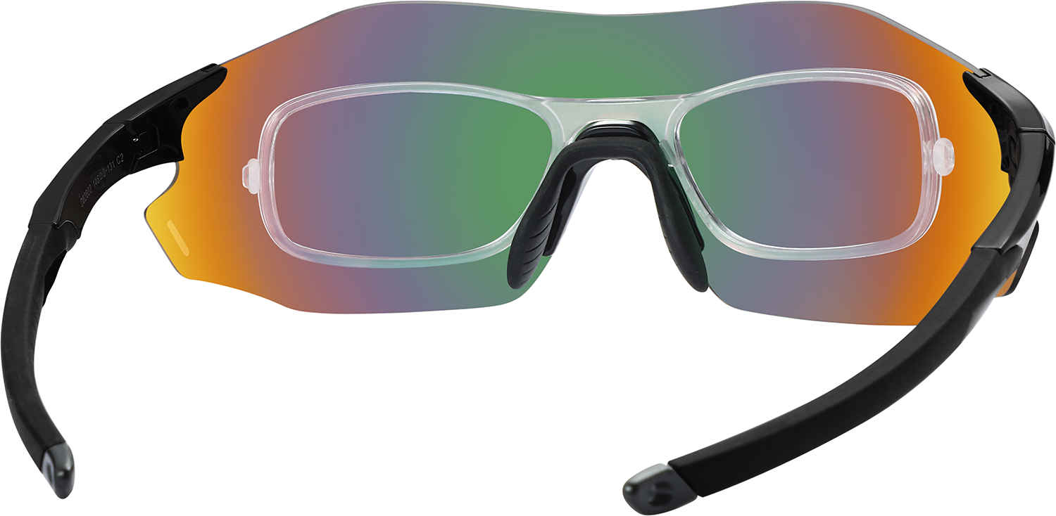 Side view of Fytoo Geometric Orange TR90 Full Rim Eyeglasses