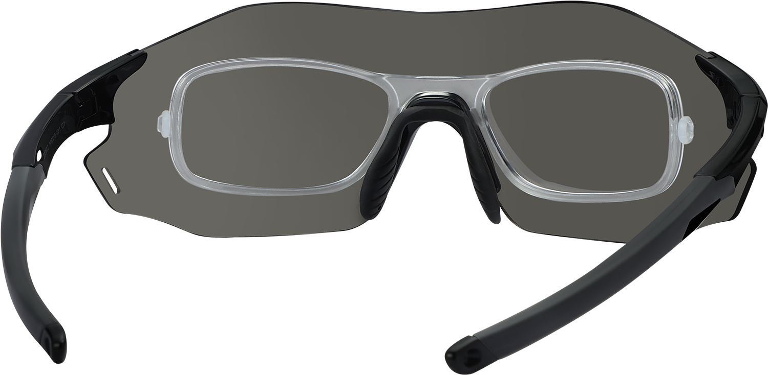 Side view of Fytoo Geometric Grey TR90 Full Rim Eyeglasses