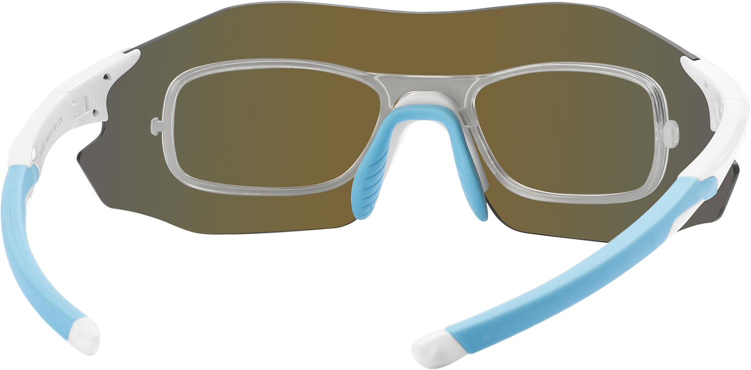 Side view of Fytoo Geometric Blue TR90 Full Rim Eyeglasses