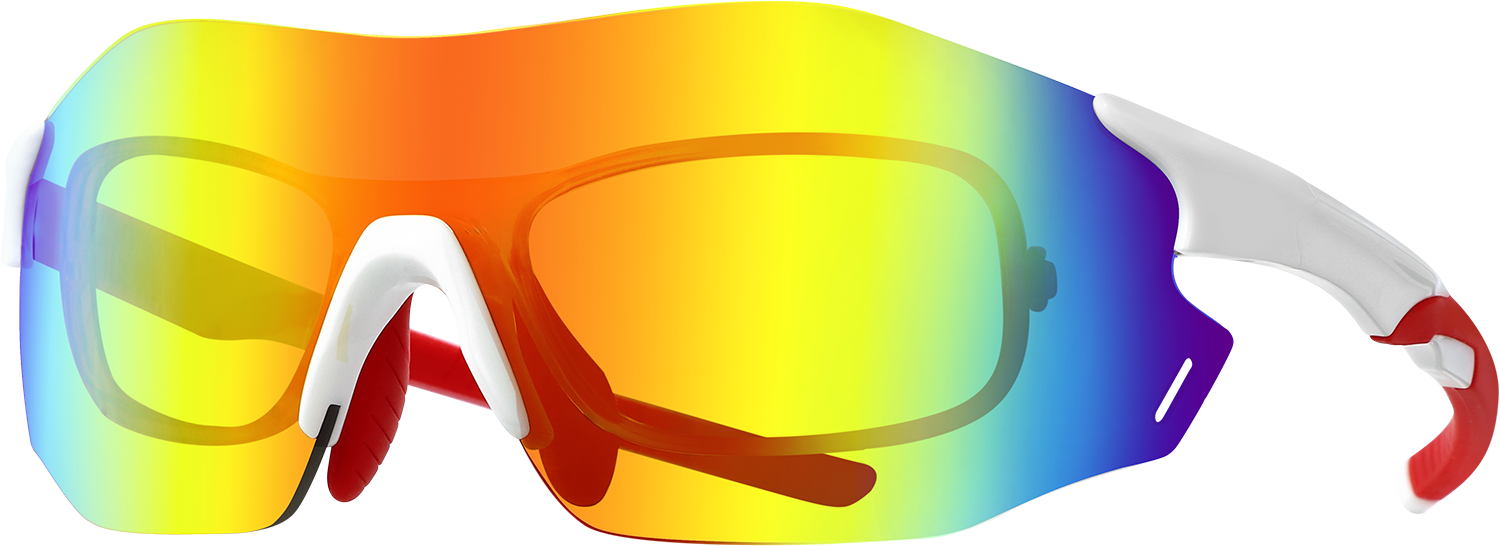 Side view of Fytoo Geometric Orange TR90 Full Rim Eyeglasses