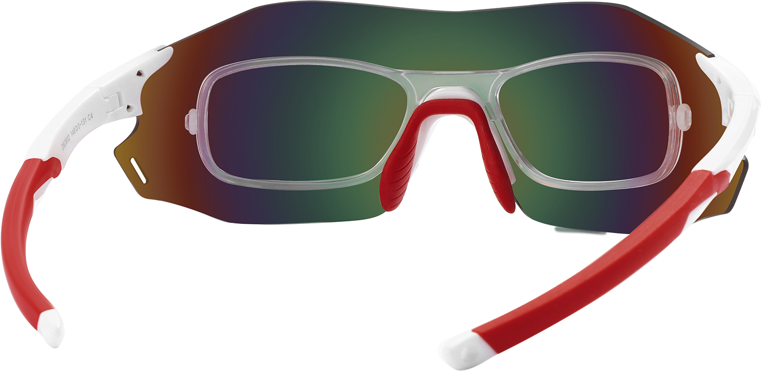 Side view of Fytoo Geometric Orange TR90 Full Rim Eyeglasses