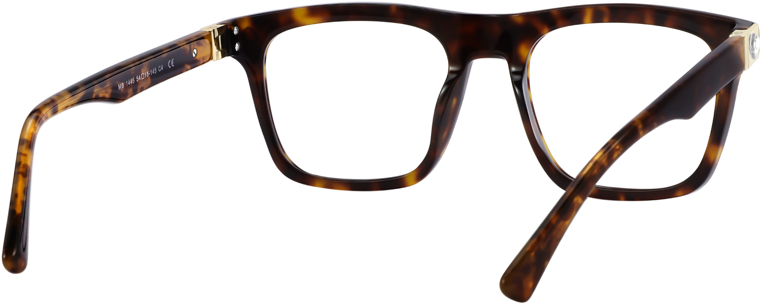 Side view of Fytoo Square Tortoiseshell Acetate Full Rim Eyeglasses