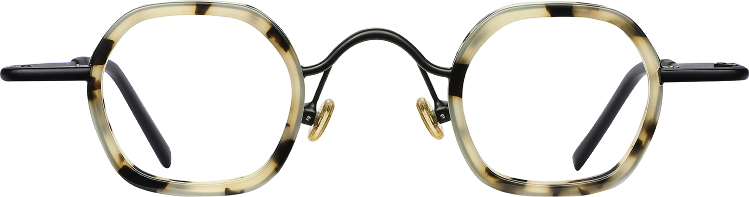 Fytoo Square Tortoiseshell Metal Acetate Full Rim Eyeglasses-image-FT920006-02