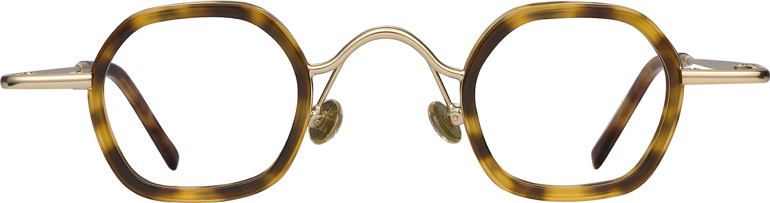 Fytoo Square Tortoiseshell Metal Acetate Full Rim Eyeglasses-image-FT920006-04