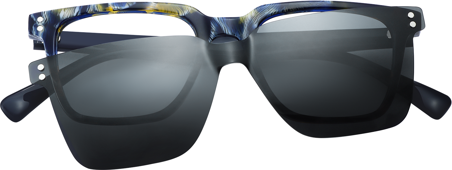 Fytoo Square Floral Acetate Full Rim Eyeglasses-image-FT923821-01
