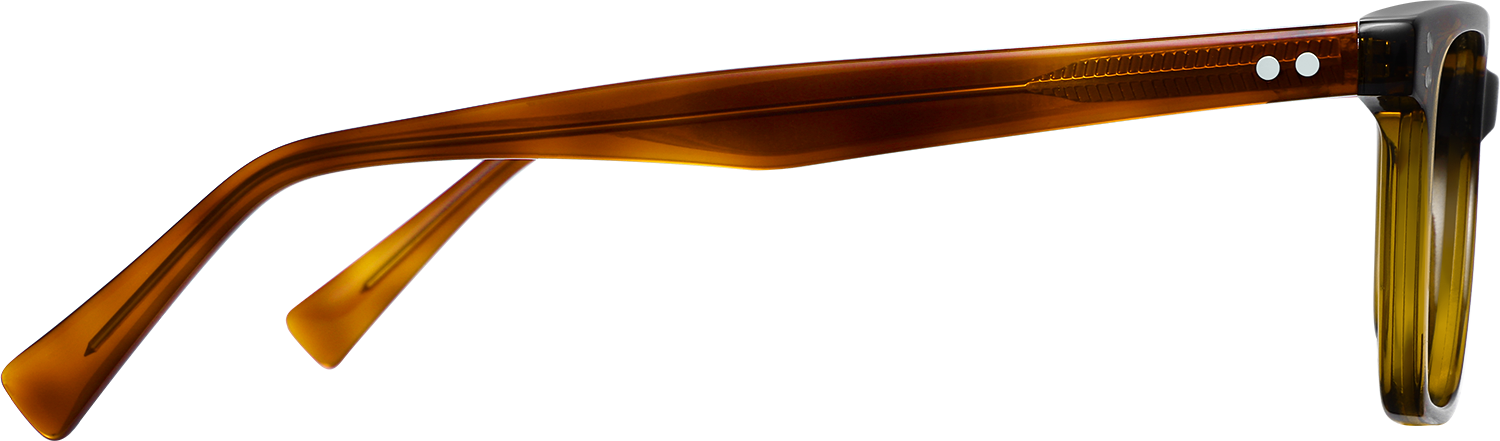 Side view of Fytoo Square Brown Acetate Full Rim Eyeglasses