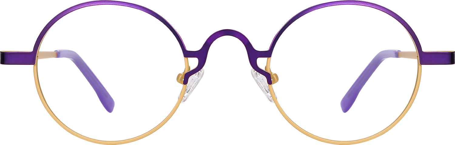 Fytoo Round Two Tone Metal Full Rim Eyeglasses-image-FT926917-01