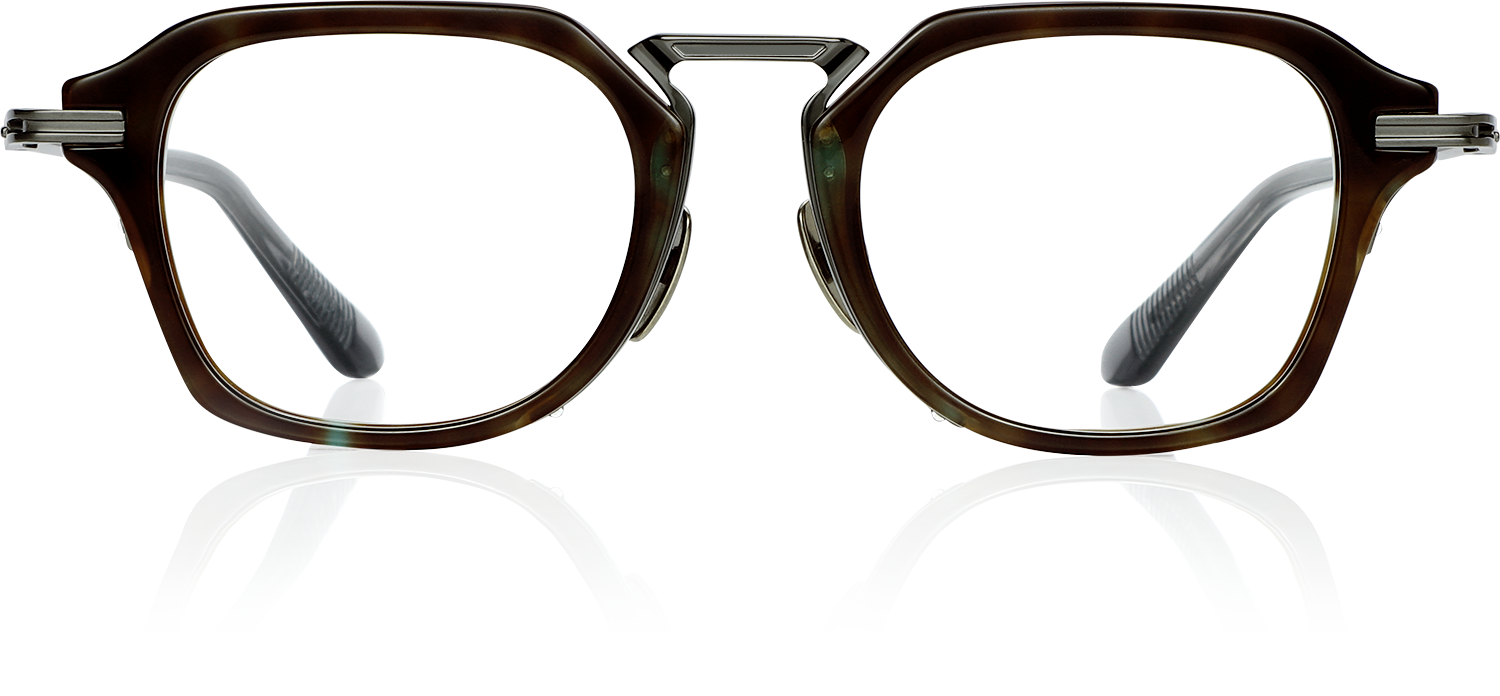 Fytoo Square Tortoiseshell Acetate Metal Full Rim Eyeglasses-image-FT927516-02