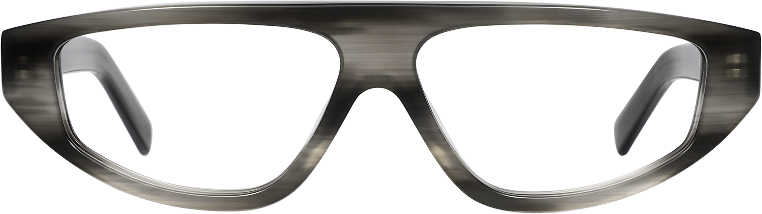 Geometric Grey Acetate Full Rim Eyeglasses