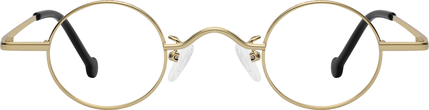 Fytoo Round Golden Metal Full Rim Eyeglasses-image-FT935774-01